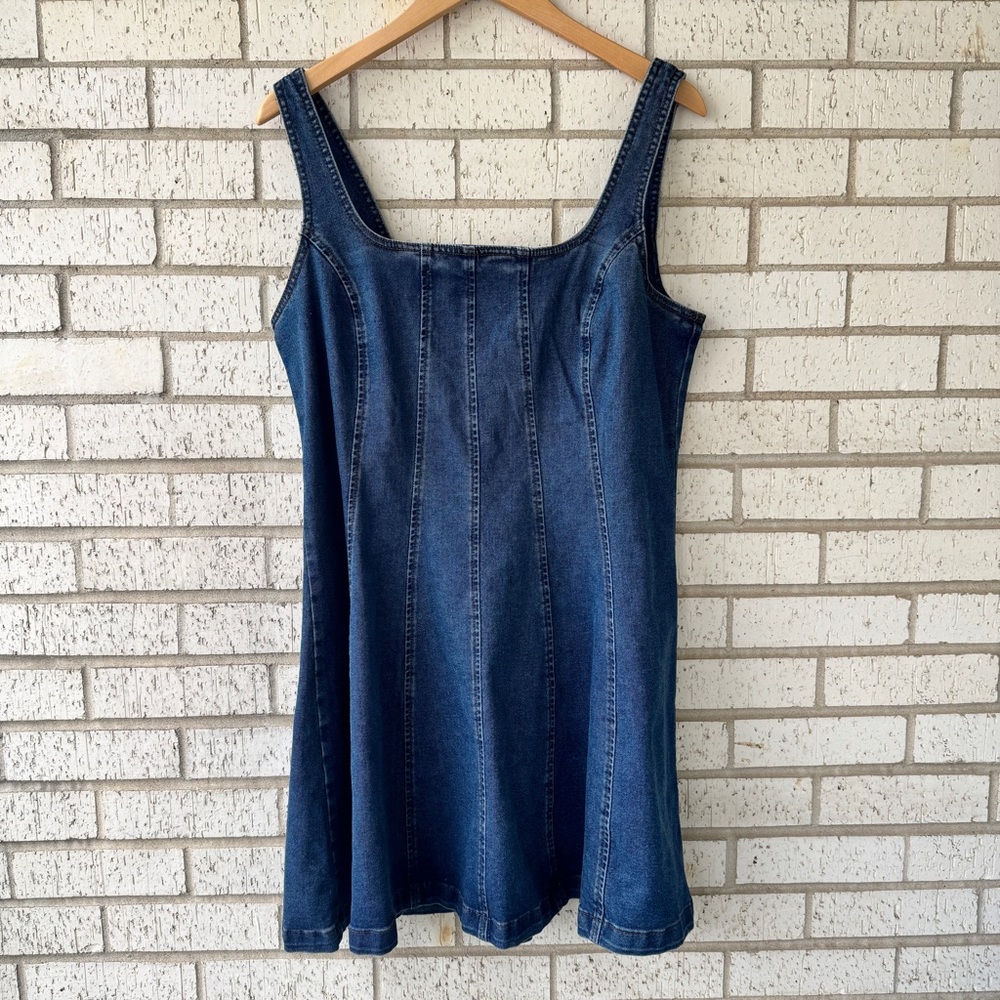 Cider Dark Blue Denim Dress